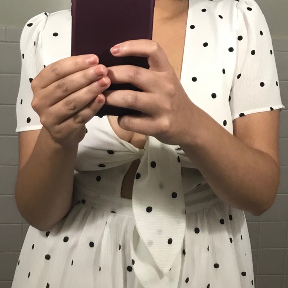 Everly Polka Dot Midi Dress - Picture 5 of 5